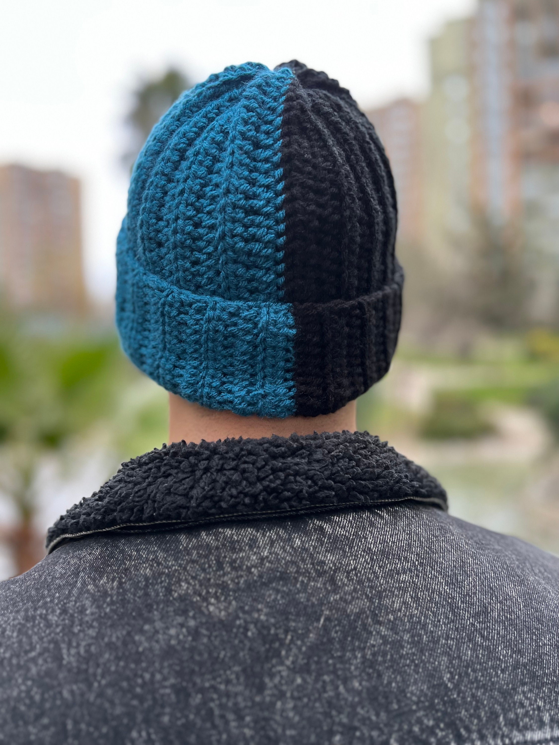 Cozy Thick Beanie, Rainbow Beanie, Colorful Beanie, Scrap