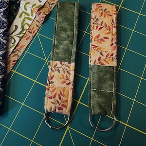 5&quot; Fall Themed Botanical Keyfob, Lanyard, Wristlet ,Pin/Badge Holder