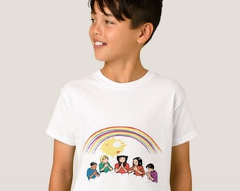 子供用祈りシャツ - 祈る手、聖書研究シャツ、教会シャツ、柔らかい半袖Tシャツ、若者や子供向けのキリスト教信仰ギフト