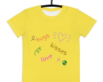AKC Love Yellow Kids crew neck t-shirt