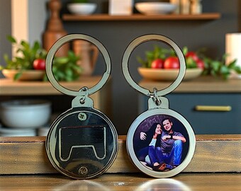 Portachiavi apribottiglie con foto personalizzata in metallo