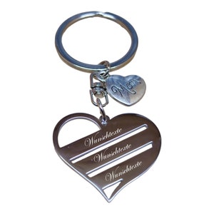 Personalized Engraved Keychain | Key ring with name engraving