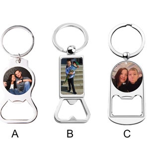 Personalized Photo Keychain Bottle Opener