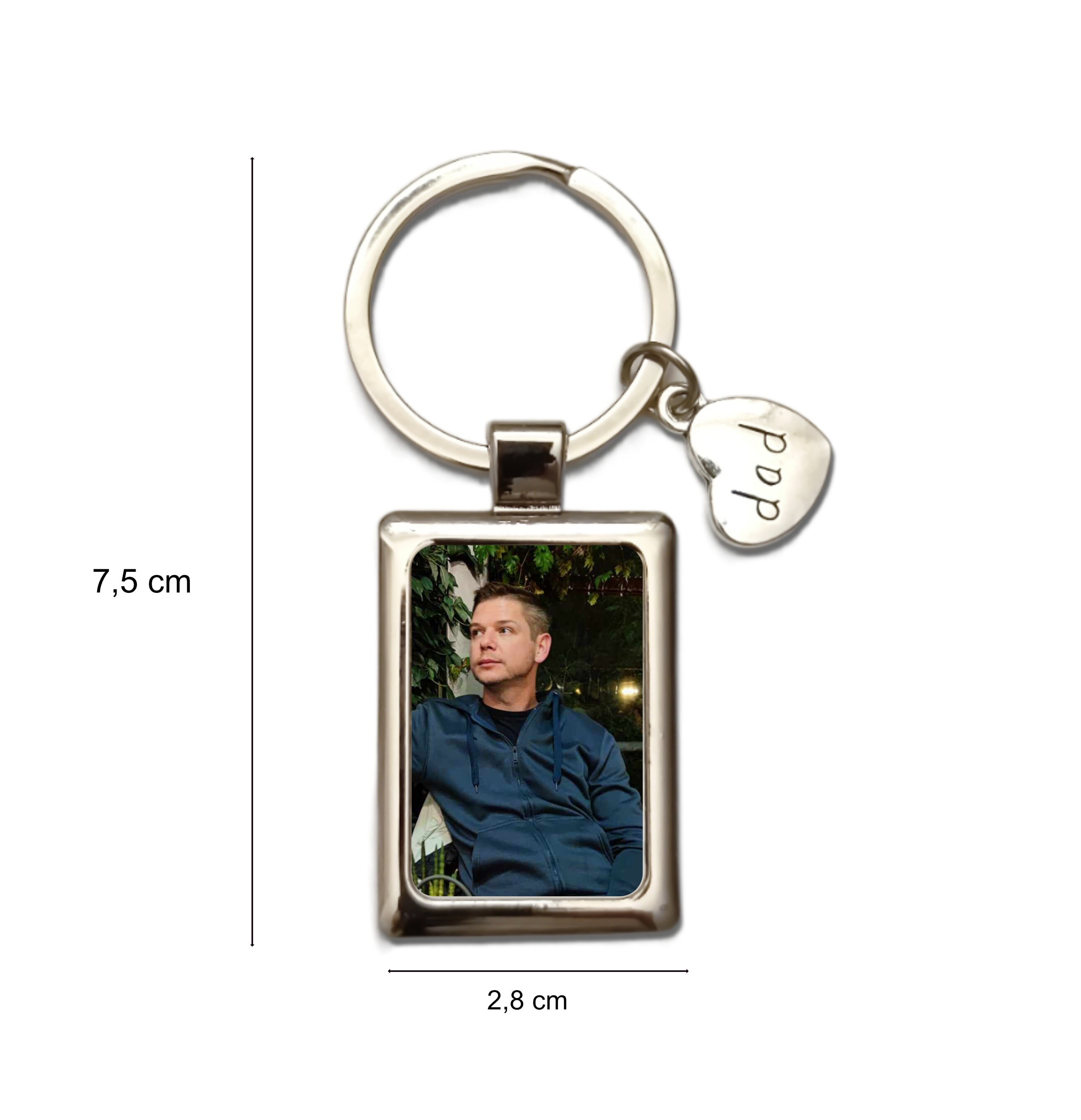 Personalisierter Foto-Schlüsselanhänger Mit Erdbeer-Design - Individueller Bag Charm