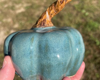 Handmade Ceramic Pumpkin, Thanksgiving Halloween Decor