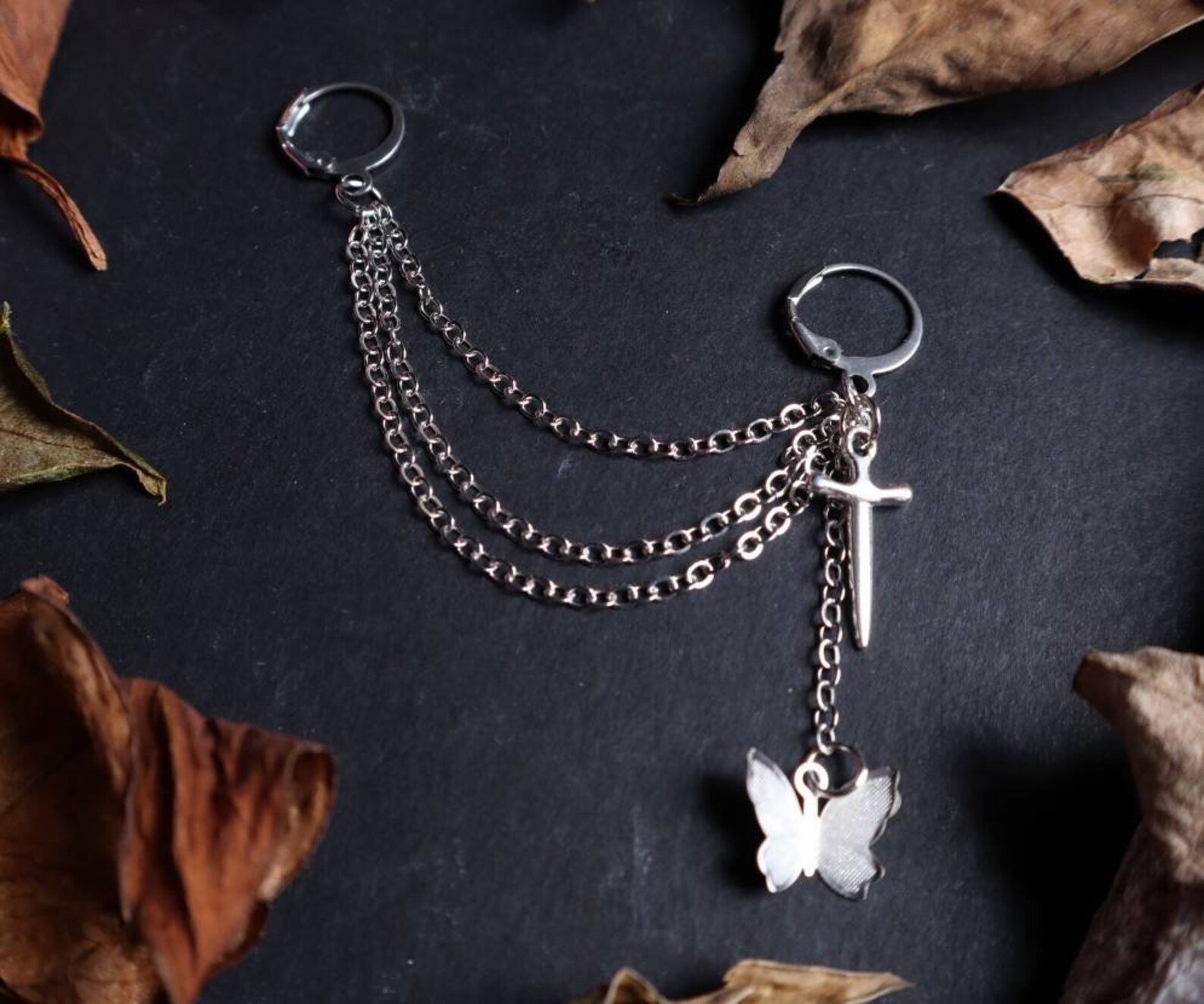 Ear cuff sword earrings Hypoallergenic stainless steel Etsy