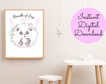 Panda Wall Art, Digital Download, Digital Prints