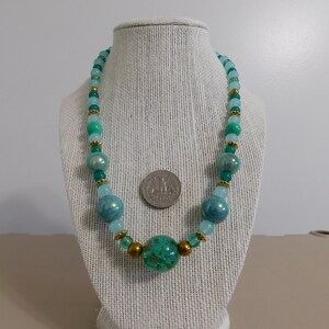 Stunning Green and Aqua Necklace