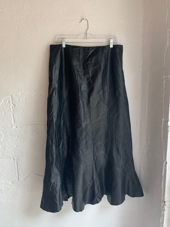 Vintage black leather skirt - Gem