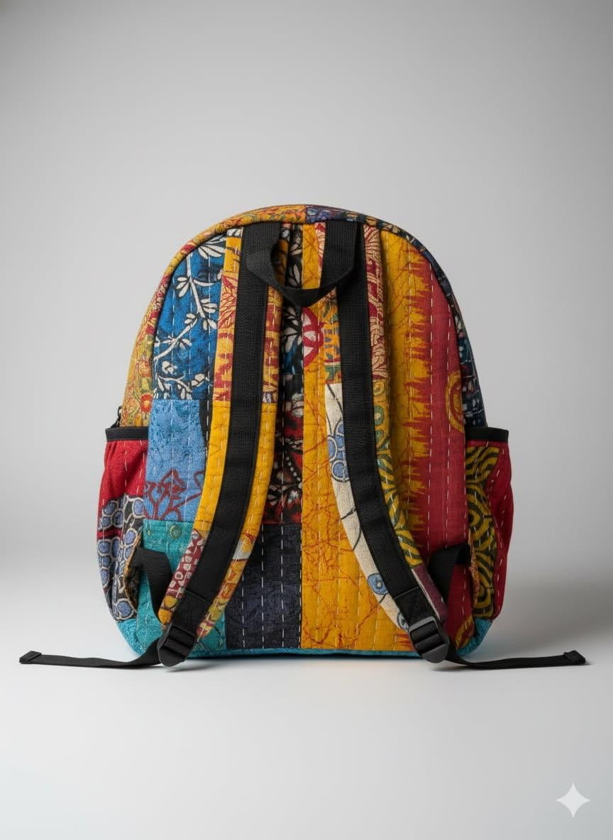 Cotton Patch Work Kantha Backpack - Etsy display picture 3