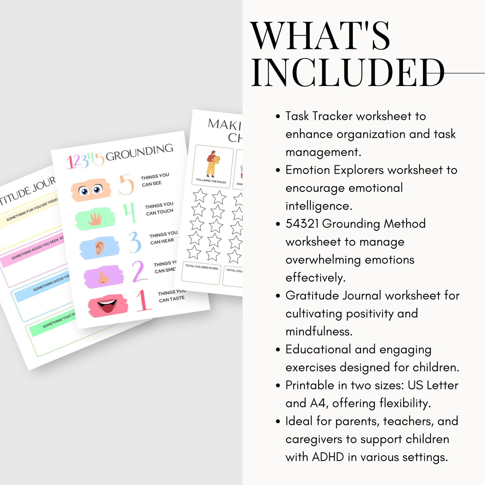 ADHD Worksheets Kids Worksheets Kids Emotions Emotional - Etsy
