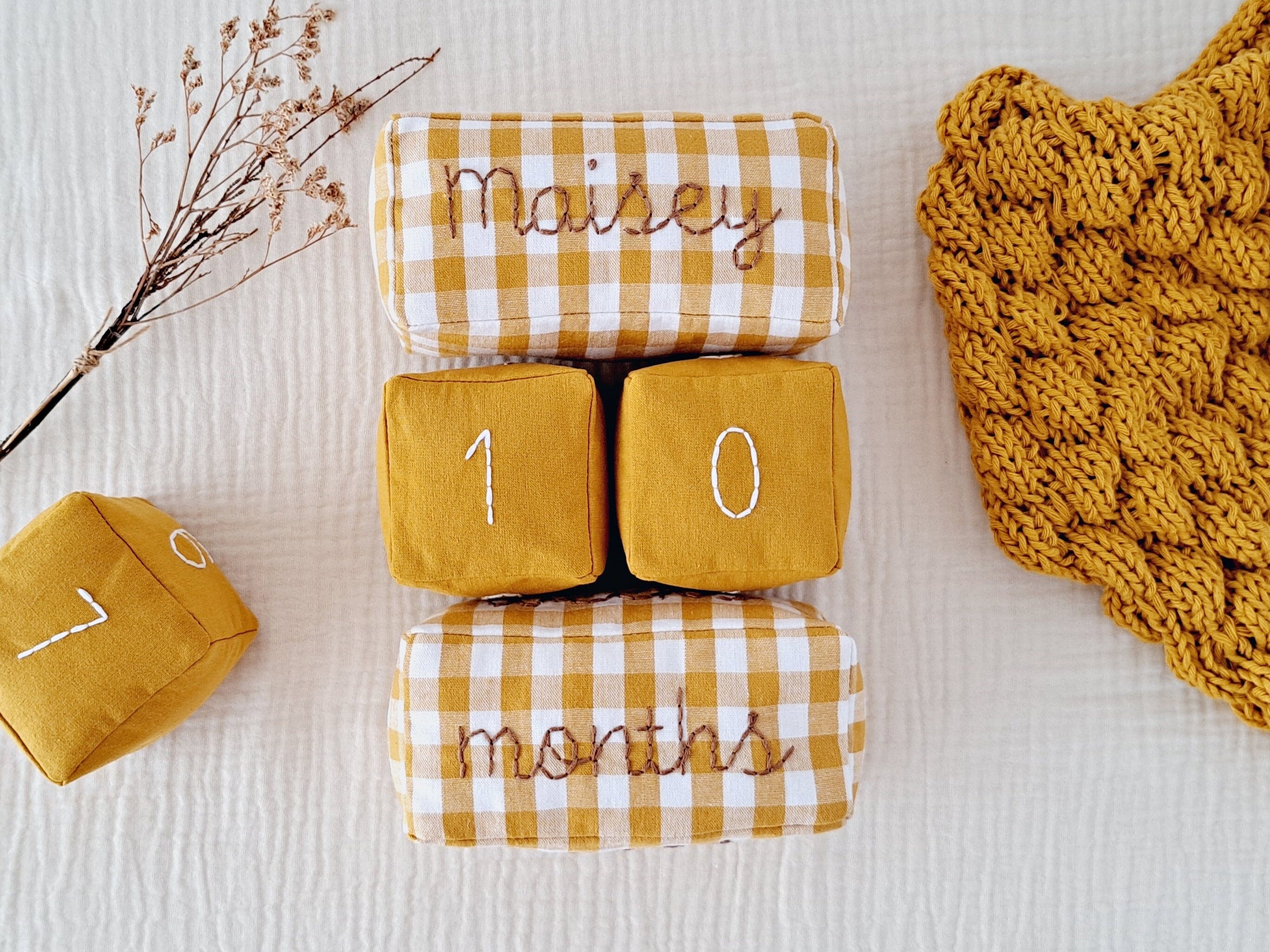 Milestone Baby Blocks | Sage Garden