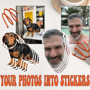 Custom Photo Stickers, Personalized Sticker, Personalized Face Stickers, Customizable Stickers for parties and celebrations