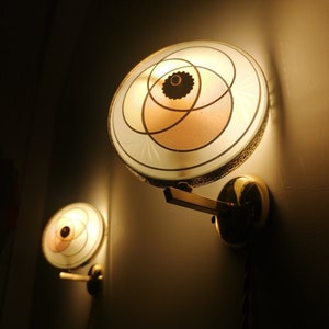 Italian Space Age Wall Lamps, 1950s, Set of 2