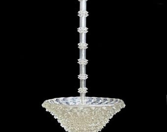 Simply the largest Rostrato glass ever produced by Barovier and Toso, with a diameter of 48 cm (18.9"), from the early 1940s. Rare.