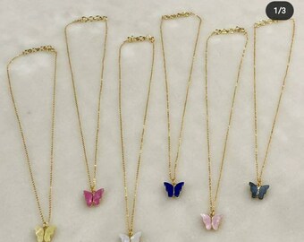 Girls butterfly necklace