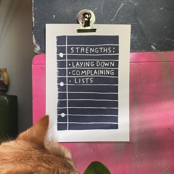 The Play To Your Strengths Block Print