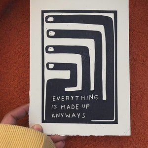 The Giving A Hand Block Print