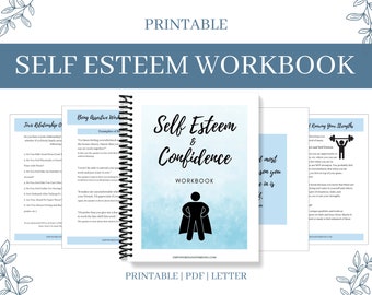 Self Esteem Workbook | Confidence Workbook | Improve Self Esteem & Confidence | Self Esteem Worksheets | Confidence Worksheets