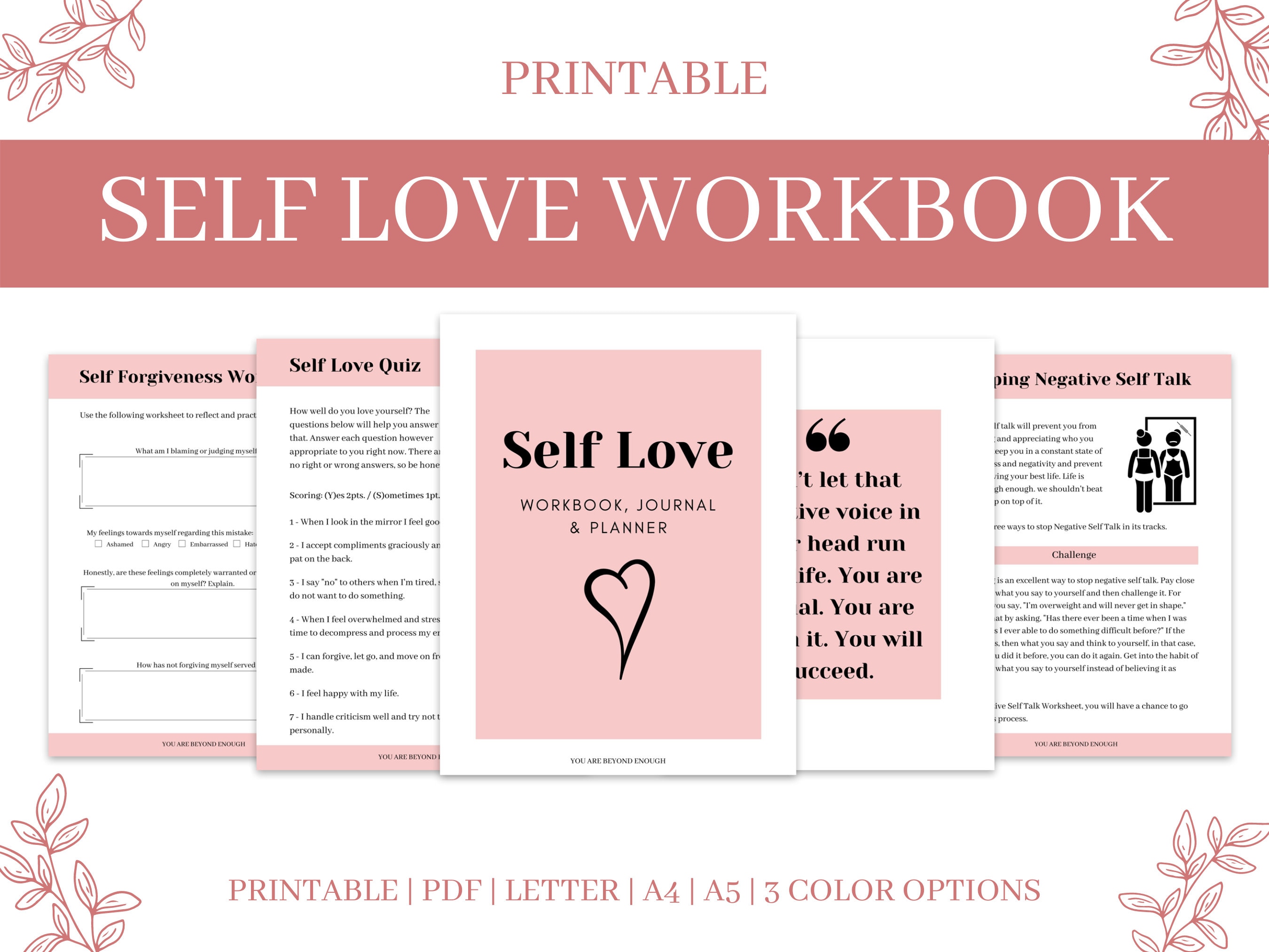 Printable Self Love Workbook Self Love Journal Self Love | Etsy