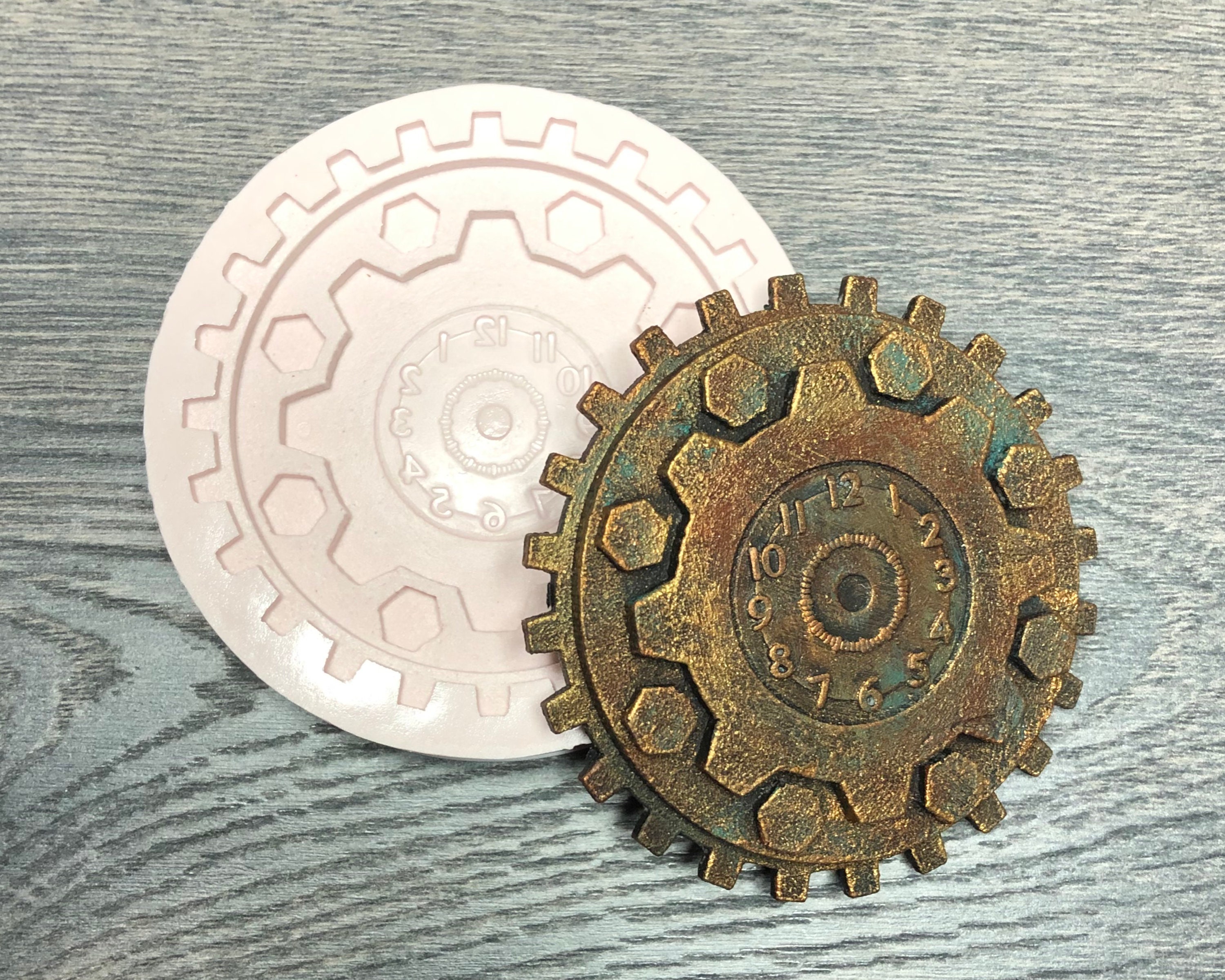Silicone Gear Cog Mould 7cm for Resin or Clay Steampunk Design Etsy