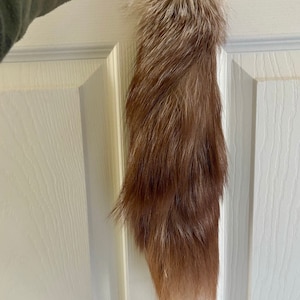 Amber Fox keychain, costume piece, tail attachment, genuine fur