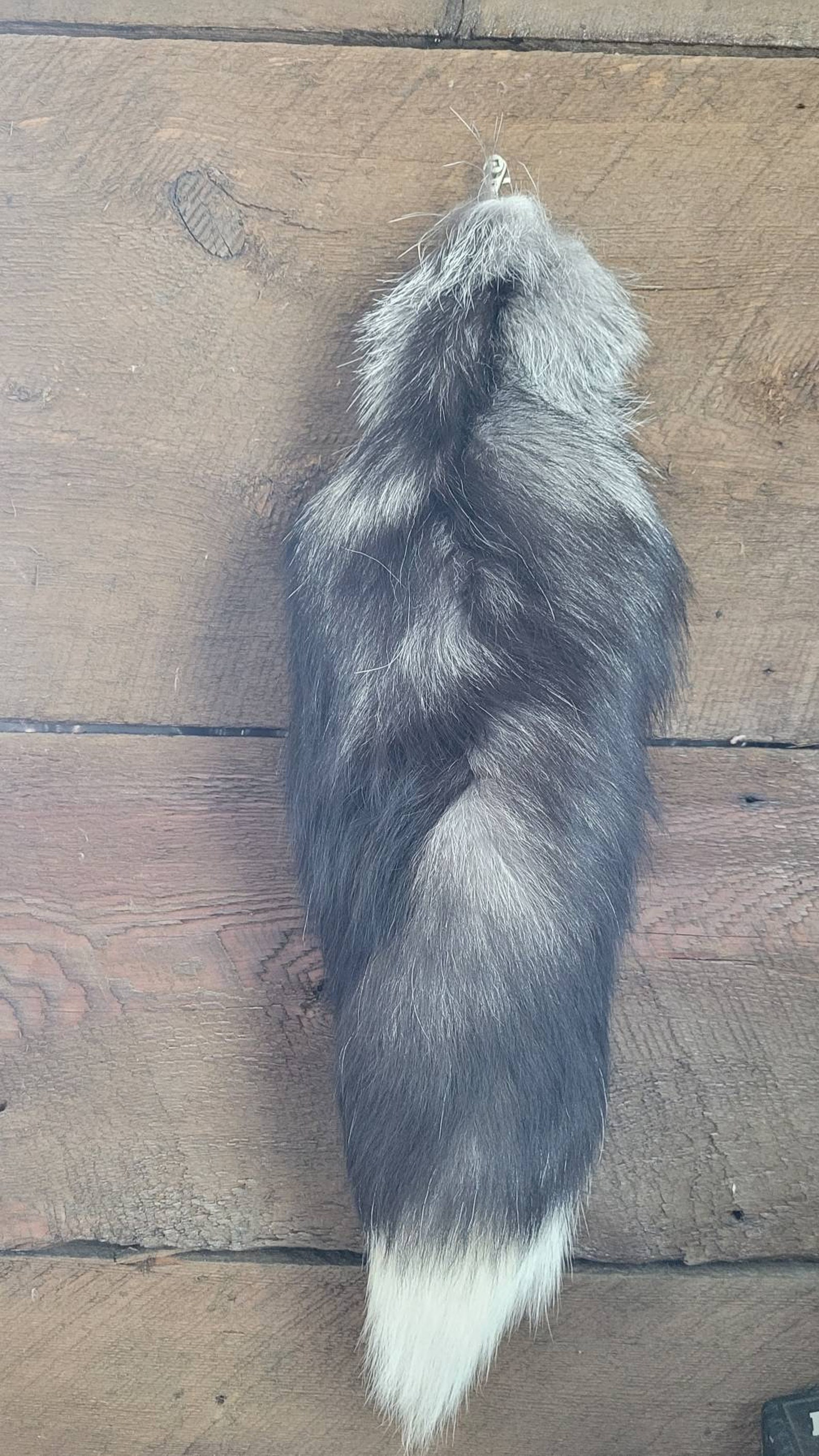 Silver Fox Tail Keychain Costume Piece Tail Attachment Etsy Australia