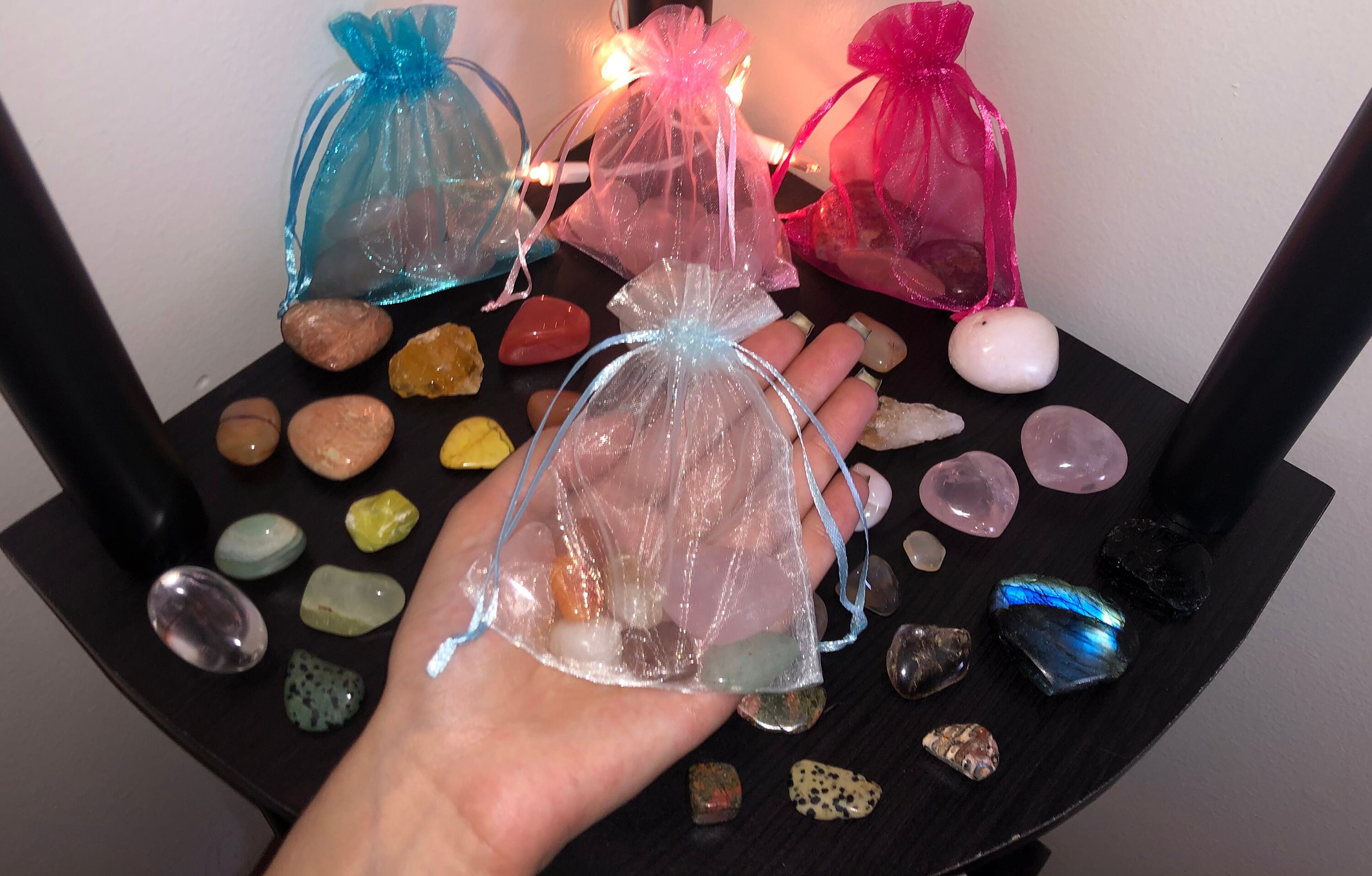 small crystal bag