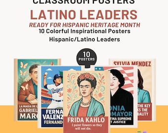 Hispanic Heritage Month Posters | Classroom Decor (Digital Download)