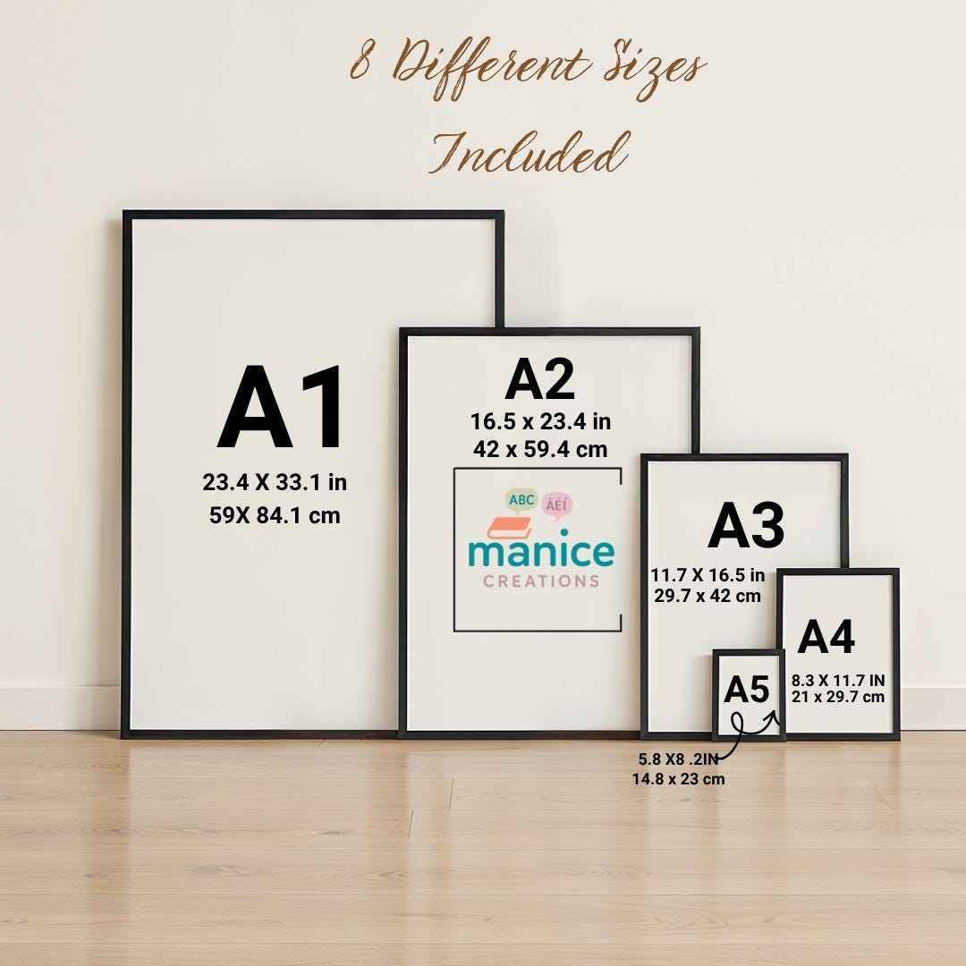 Bilingual Alphabet Posters: English & Spanish Classroom Wall Art ...