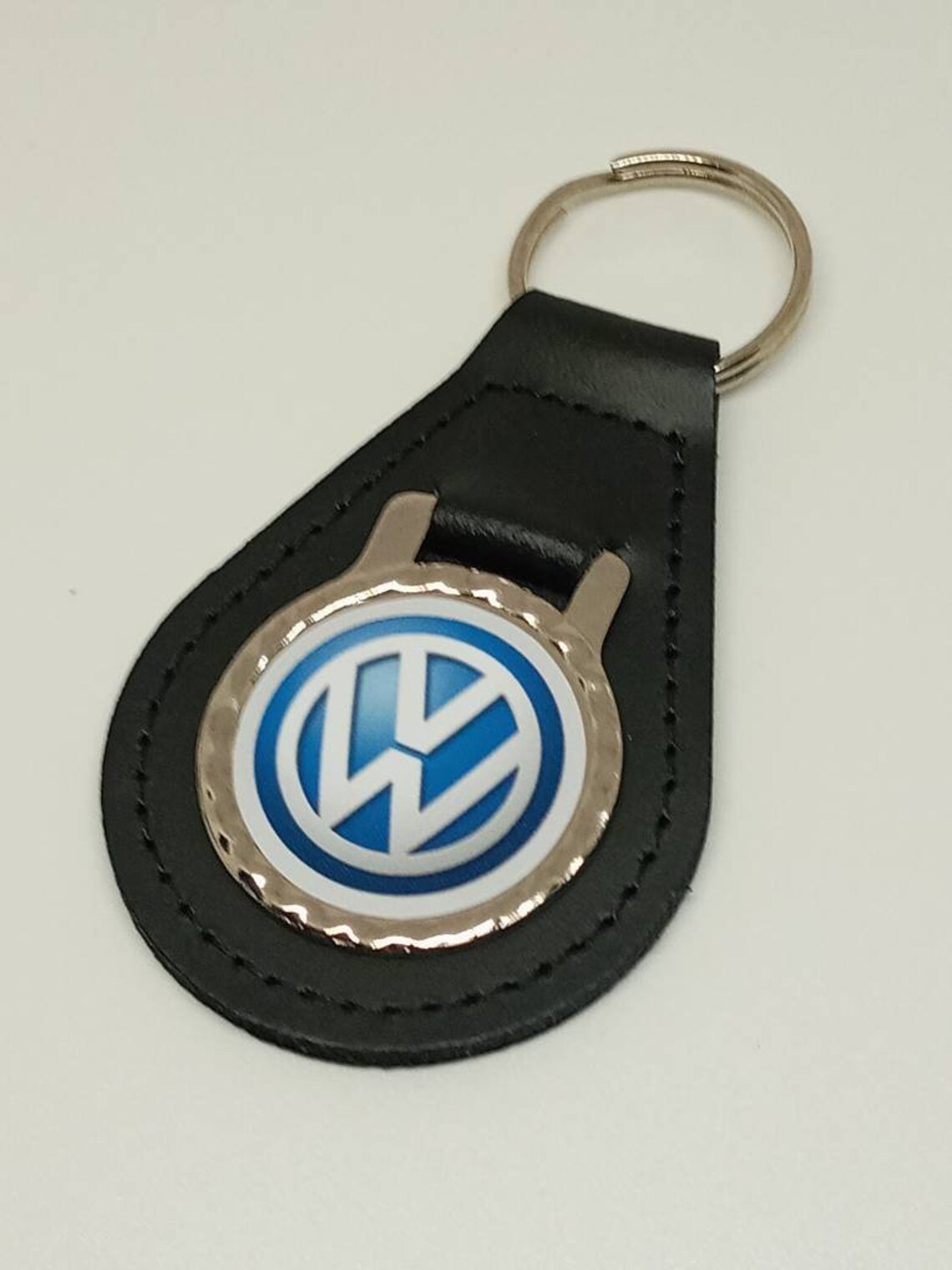 Black Leather Inspired VW Volkswagon Keyring Key Fob Keychain Etsy