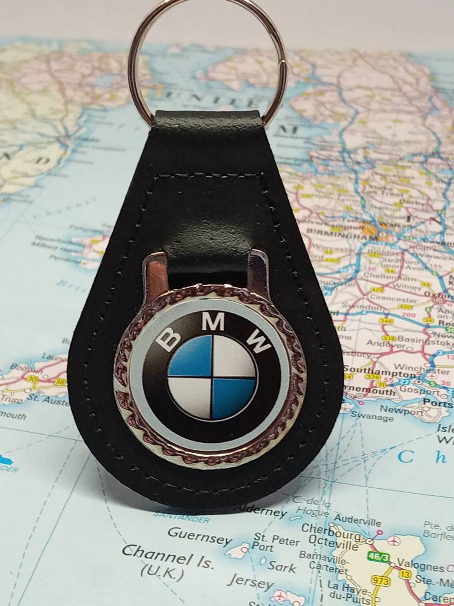 Black Leather Inspired BMW Keyring Keyfob Keychain Car Motor Etsy