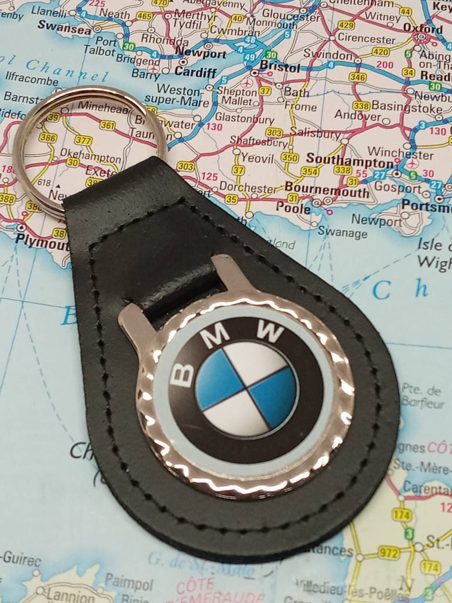 Black Leather Inspired BMW Keyring Keyfob Keychain Car Motor Etsy