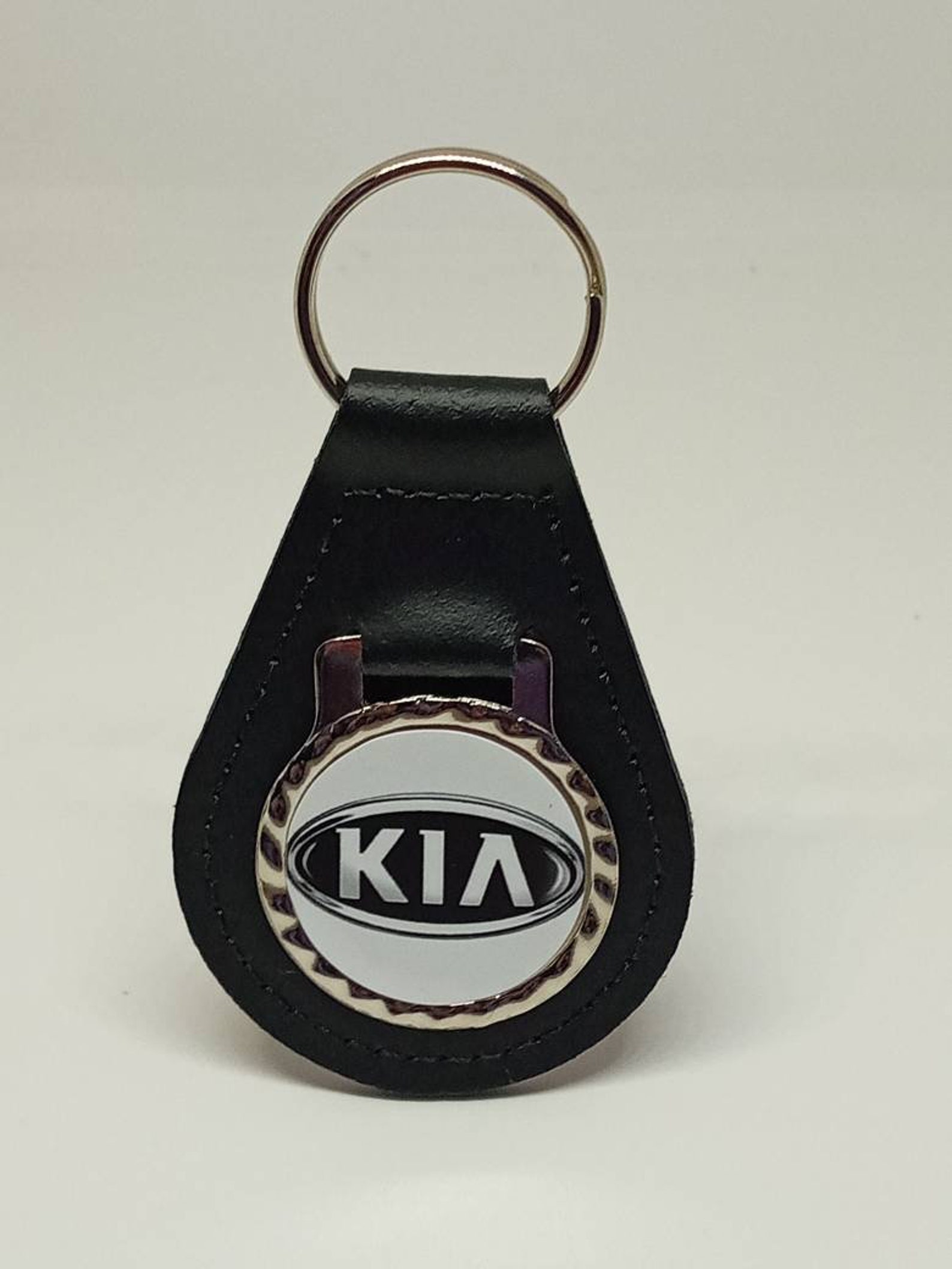 Black Leather Inspired KIA Keyring Key Fob Keychain Car Motor Etsy