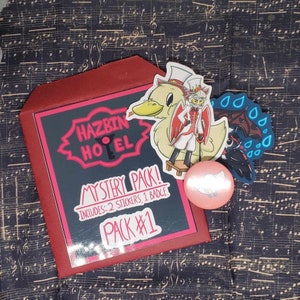 Hazbin Hotel Loot / Mystery Pack inc: 2 Stickers, 1 Badge - Etsy