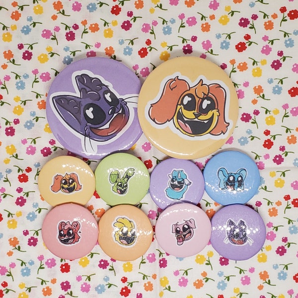 Smiling Critters, Character Badges! (Holo Versions Avaliable)