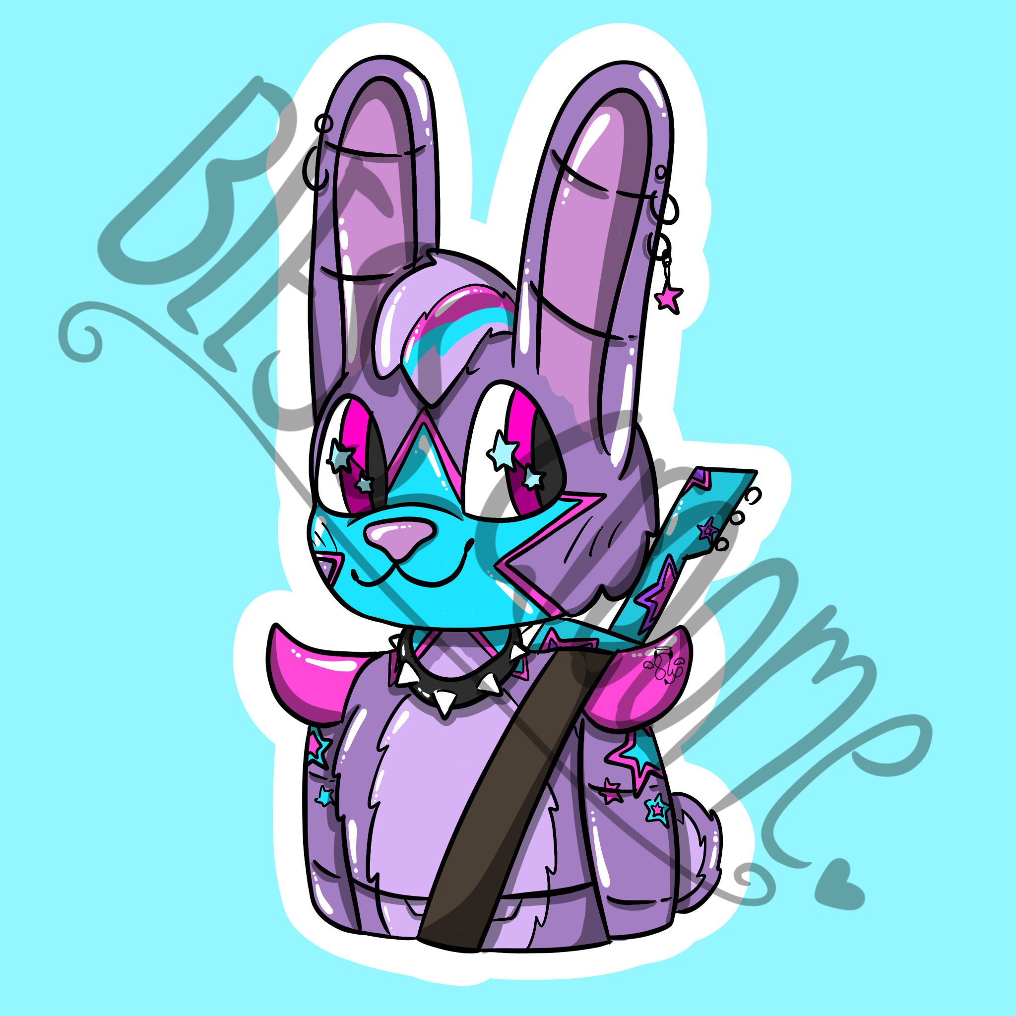 Fnaf Glamrock Bonnie  Sticker for Sale by Barrelisred