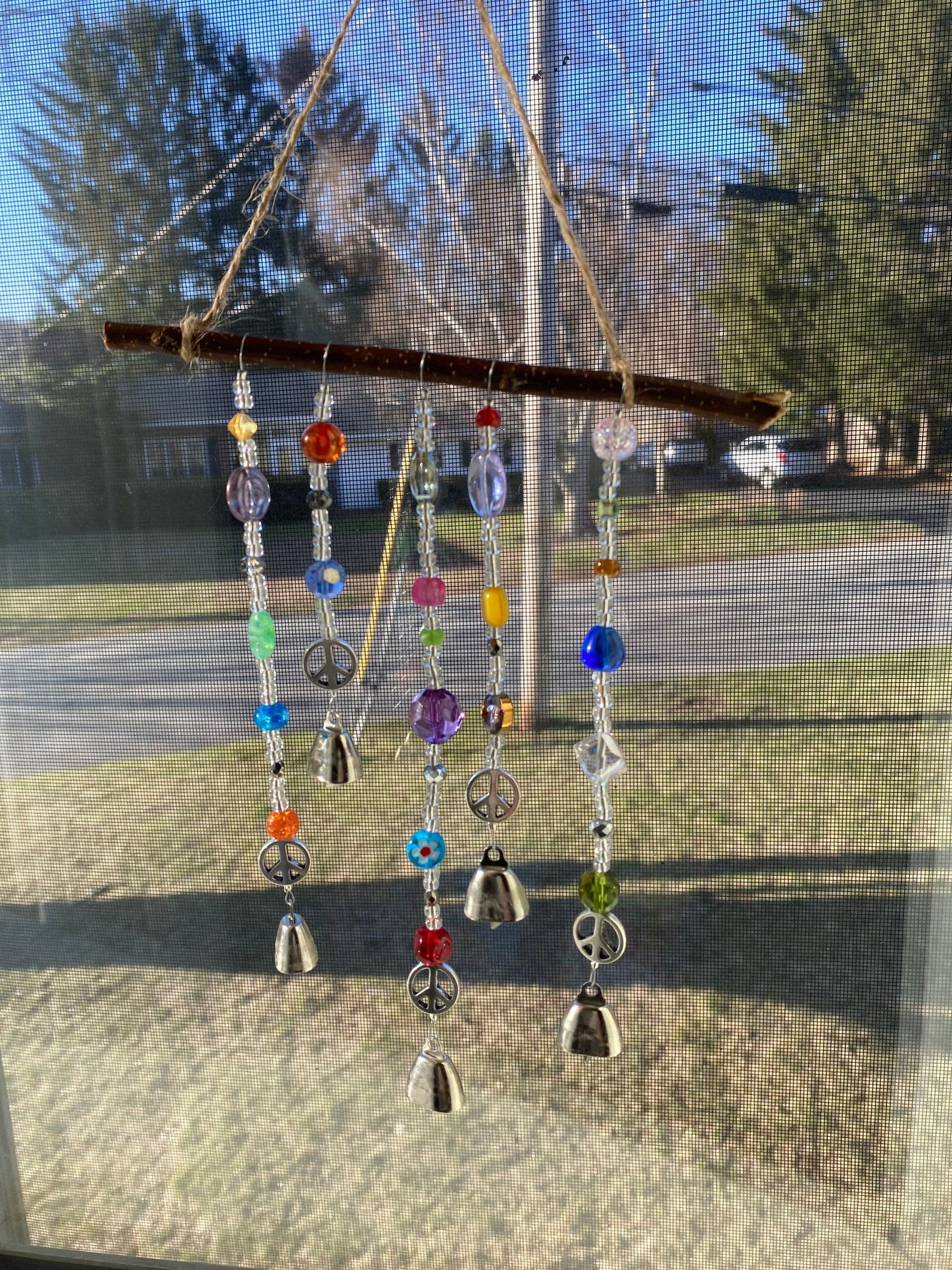 Peace Sign Wind Chime Etsy