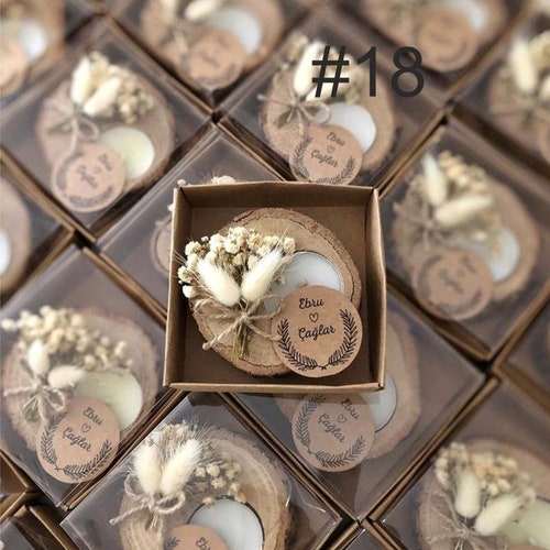 Personalized Wedding Shower Favors Rustic Tealight Holder Etsy