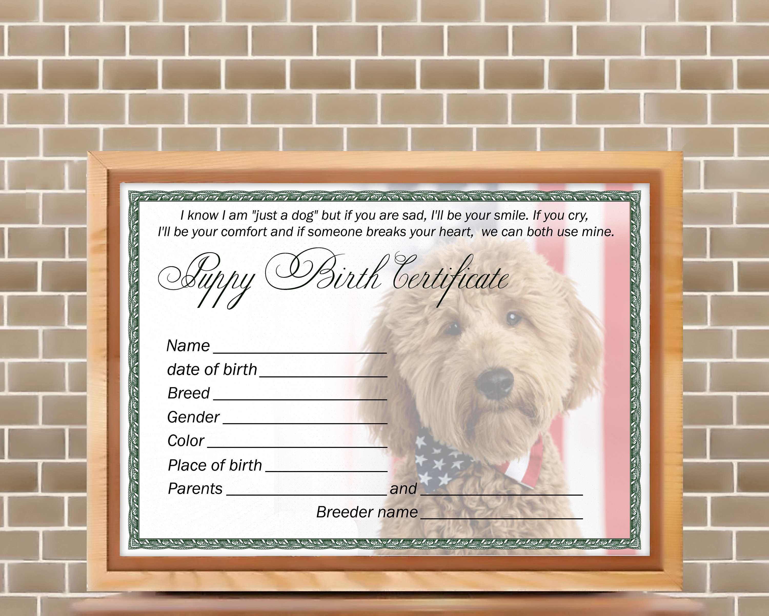 PRINTABLE Puppy Birth Certificate for Goldendoodles PDF, Funny Gift for Dog Owners, Puppy Born, Print Newborn Gift for Puppy For Novelty Birth Certificate Template PRINTABLE Puppy Birth Certificate for Goldendoodles PDF, Funny Gift for Dog Owners, Puppy Born, Print Newborn Gift for Puppy For Novelty Birth Certificate Template