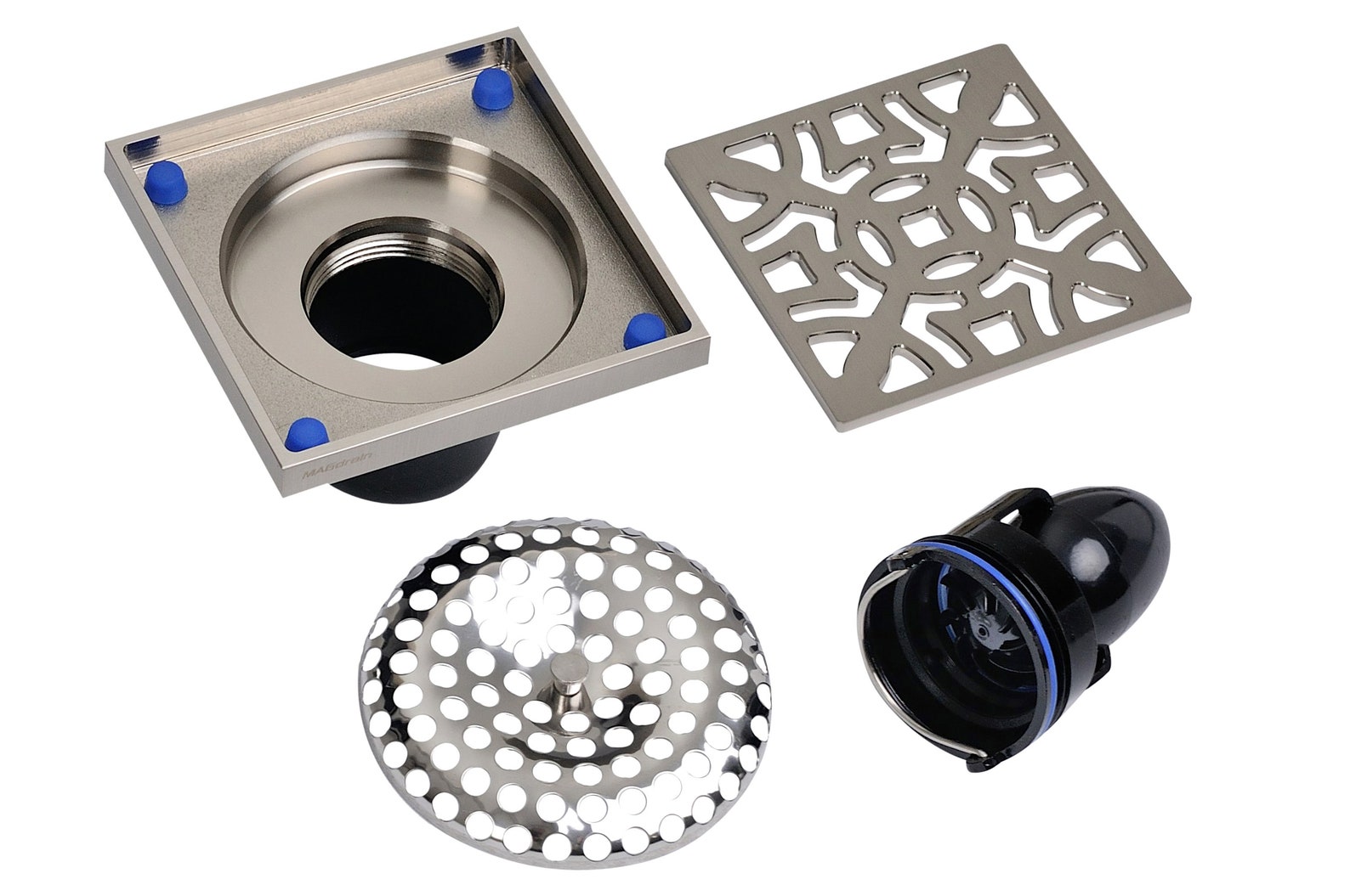 D5 Satin Brass Floor Drain, Shower Drain, Square Shower Drain Etsy