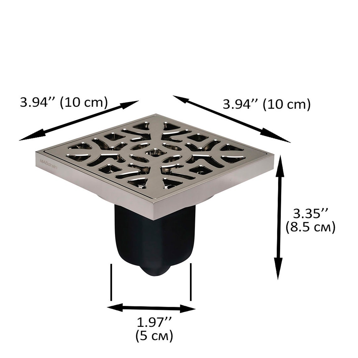 D5 Satin Brass Floor Drain, Shower Drain, Square Shower Drain Etsy