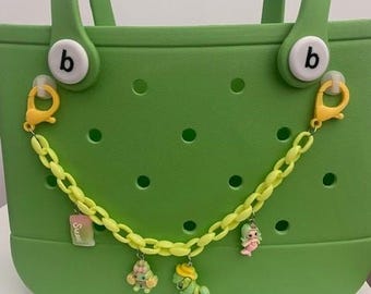 Charm Chains , Tote Charms Chain , Tote Charms , School Bag Charms , Bag Charms , Bogg Bag Chains, Beach bags , Totes