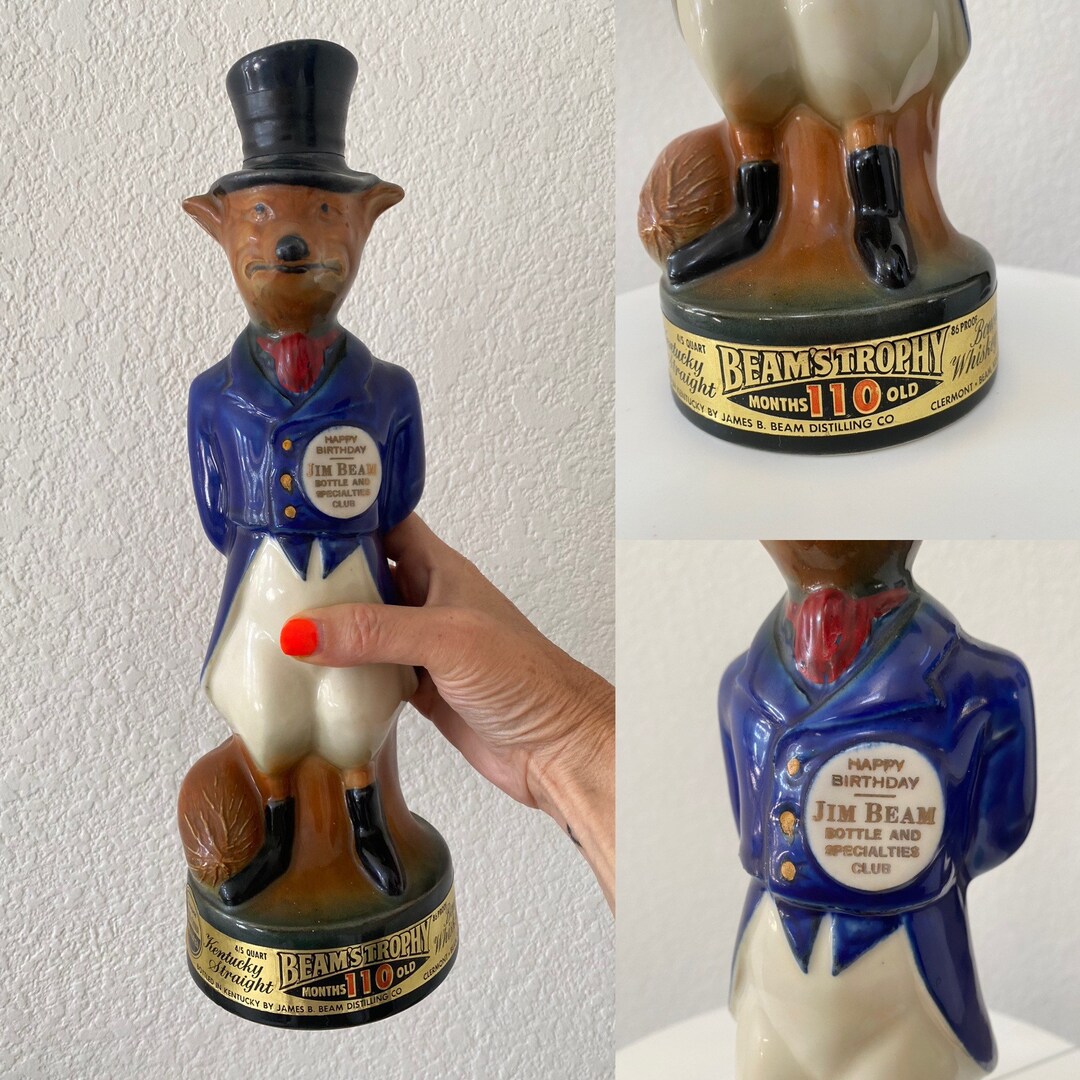 Vintage Jim Beam Fox Decanter / 1967 / Happy Birthday Etsy