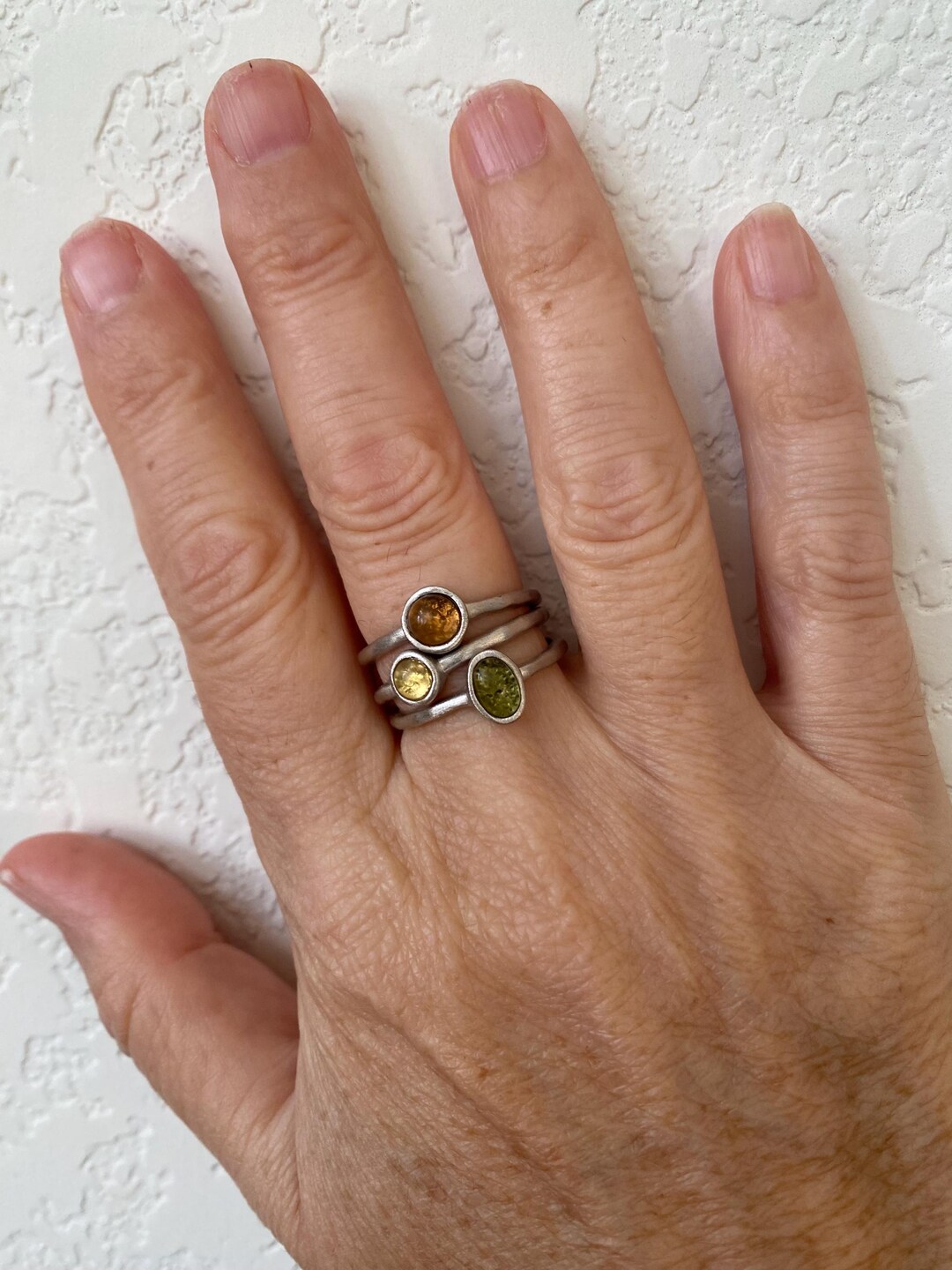 Vintage Sterling Silver Stacking Rings Set of 3 / Hand Crafted With No ...