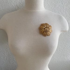 Vintage Monet Goldtone Large Brooch Pin