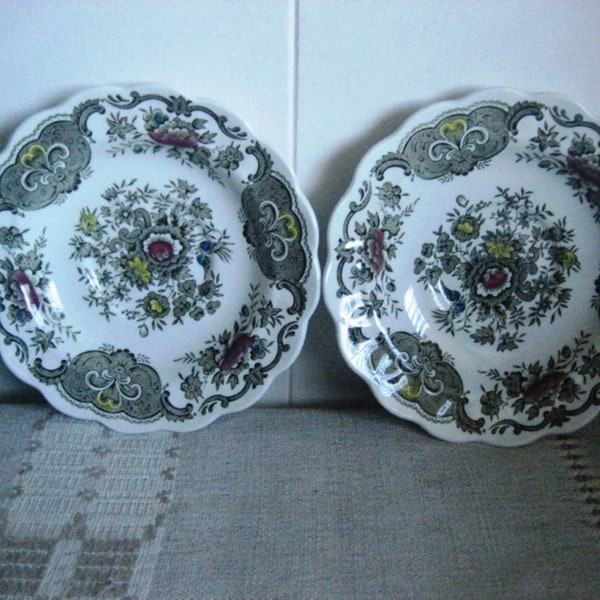 2 Vintage Ridgway Staffordshire Windsor Pattern Saucers, 1 Bread & Butter Windsor Plate Made in England, "Windsor" Replacement Dishes