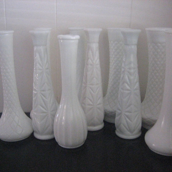 Milk Glass Bud Vase Etsy