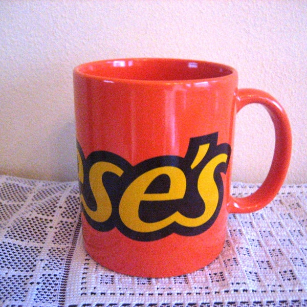 Vintage Orange Reese's Coffee Mug, Reese's Galeria Orange Mug, Hershey's Large Coffee Tea Cup, Reese's Peanut Butter Cups Beverage Mug