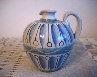 Vintage Laholm Small Swedish Jug Olof Larrson Mark Hand Painted Made in Sweden #137